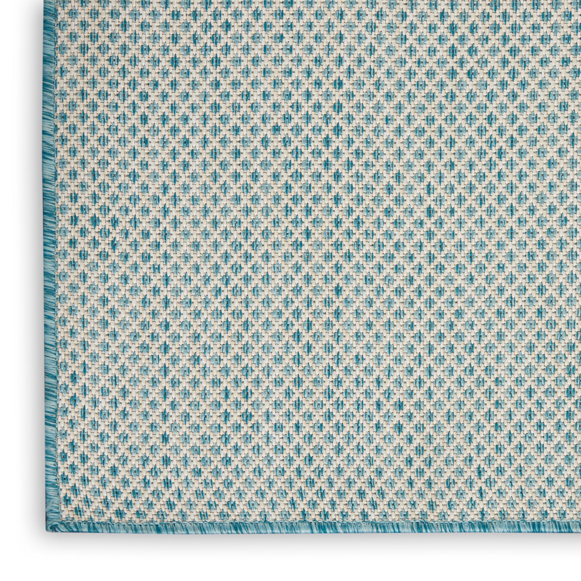 Nourison Home Courtyard  Ivory Aqua  Contemporary