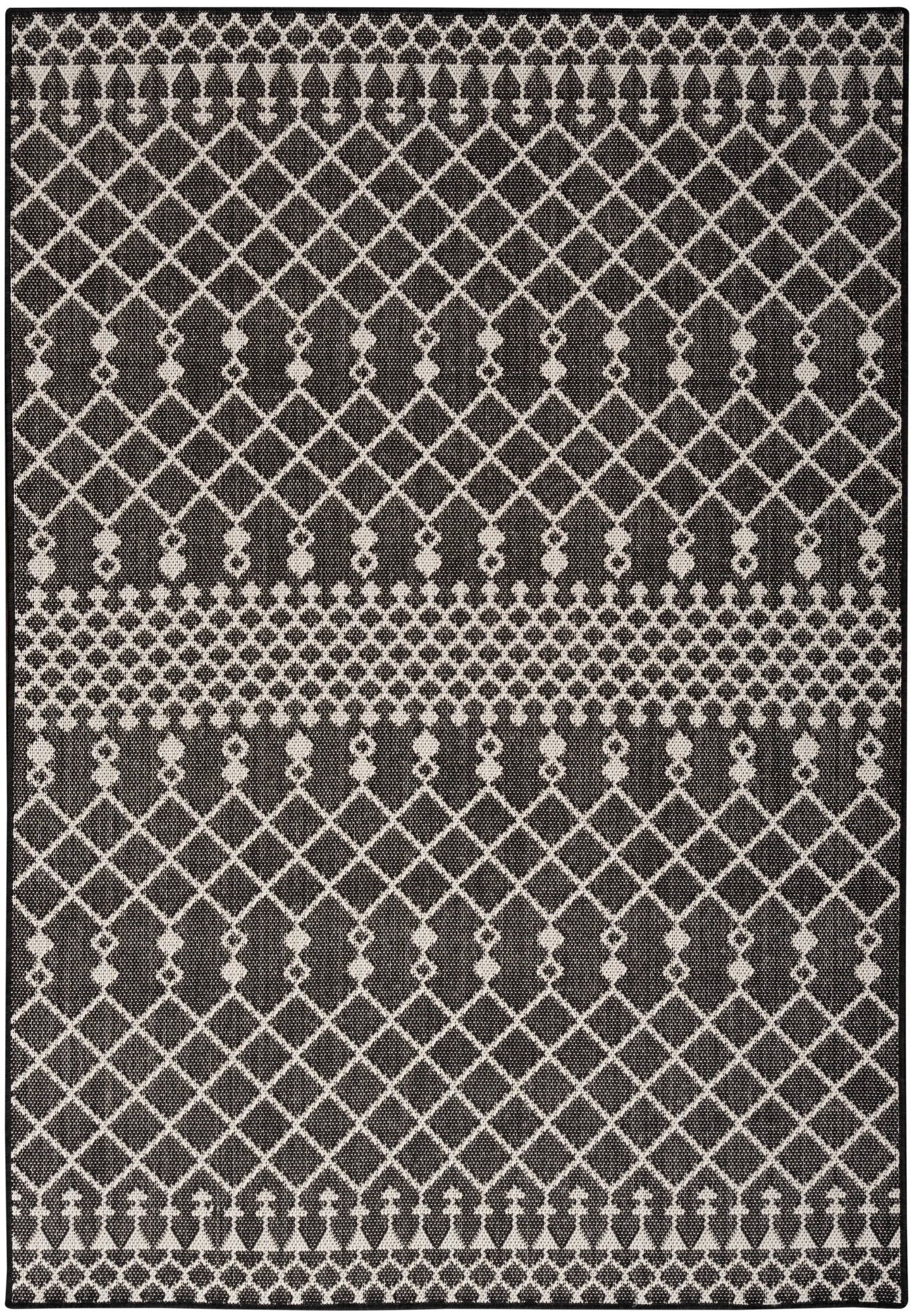 Nourison Home Positano POS02 Black Contemporary Power-loomed Rug