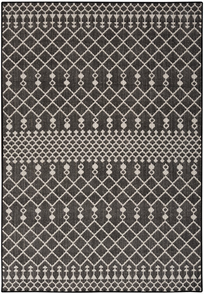 Nourison Home Positano POS02 Black Contemporary Power-loomed Rug