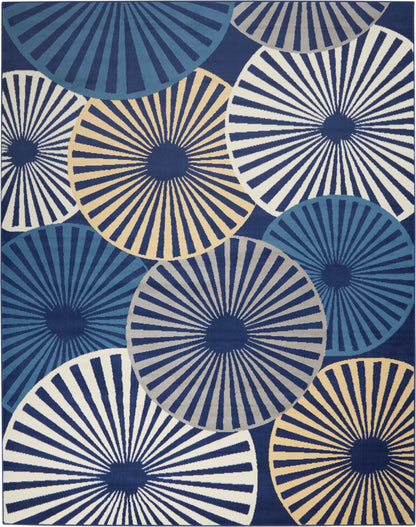 Nourison Home Grafix  Navy  Contemporary