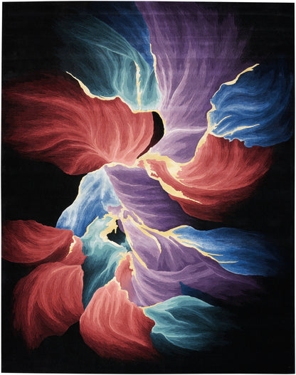 Nourison Home Prismatic PRS34 Black Contemporary Hand Tufted Rug