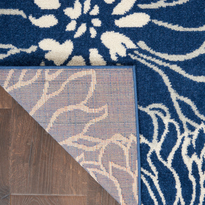 Nourison Home Passion  Navy Ivory  Contemporary