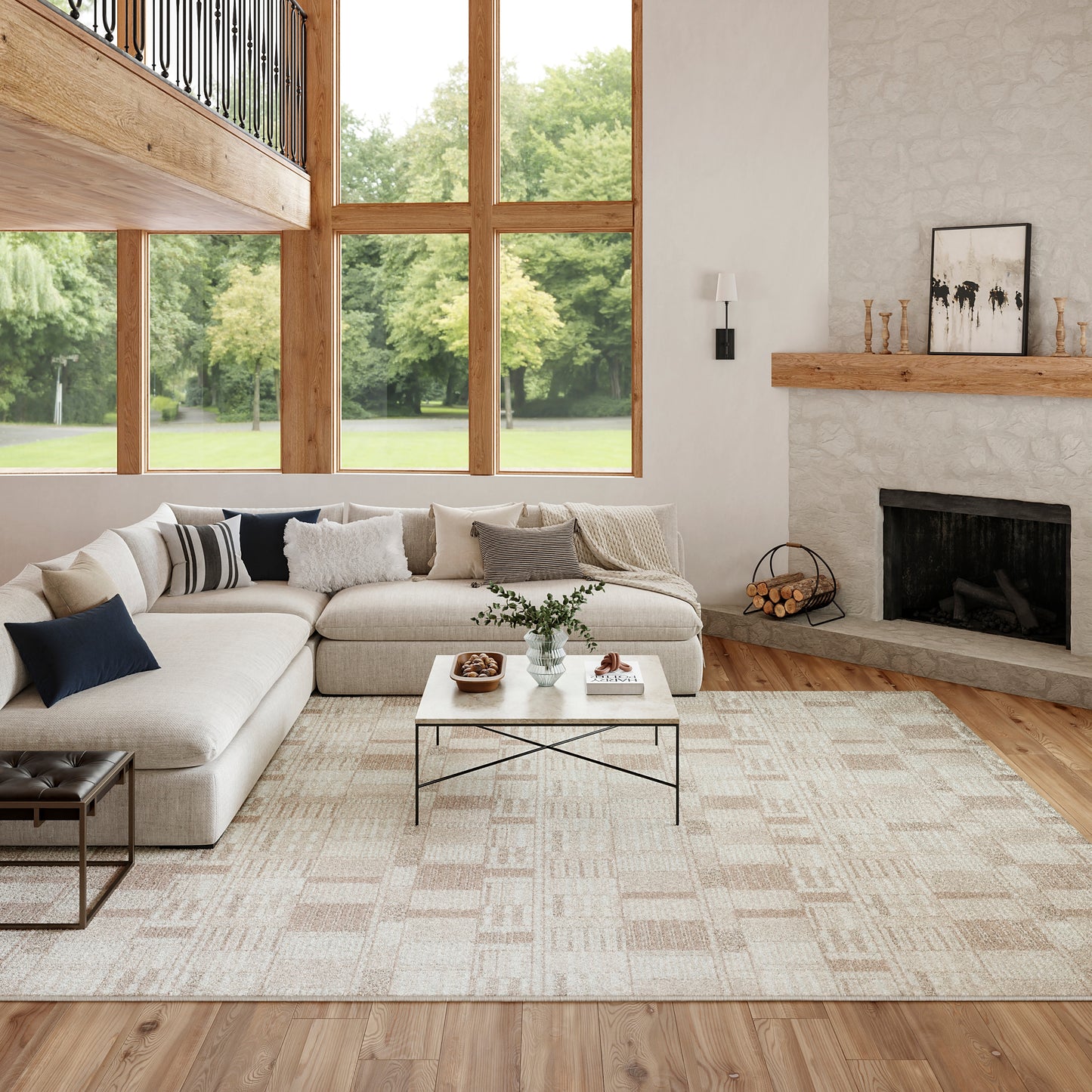 Nourison Home Nordic  Ivory Beige  Contemporary