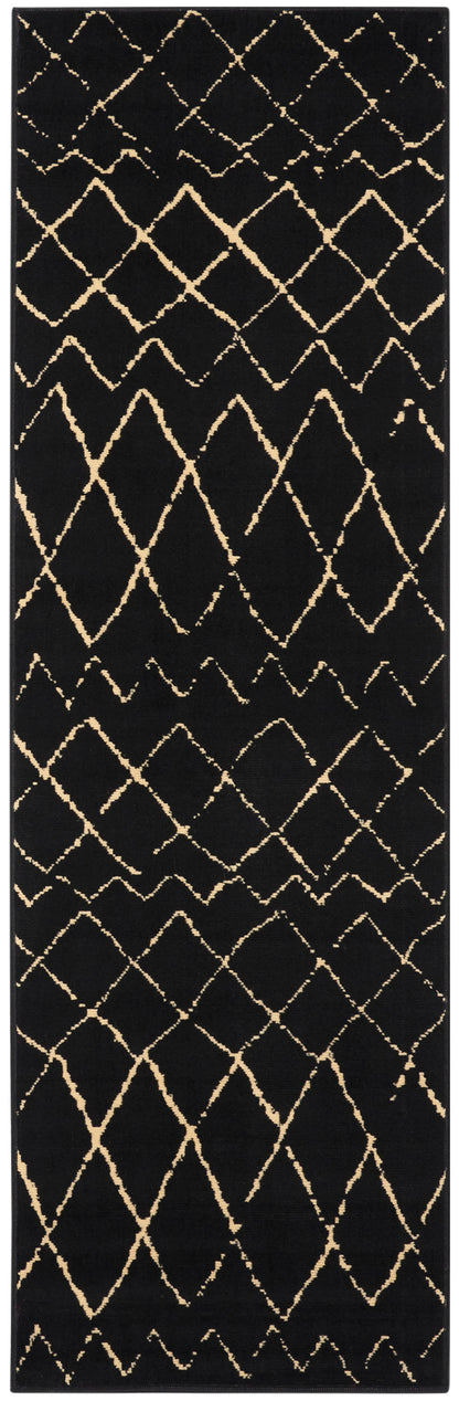 Nourison Home Grafix GRF04 Black Contemporary Power-loomed Rug