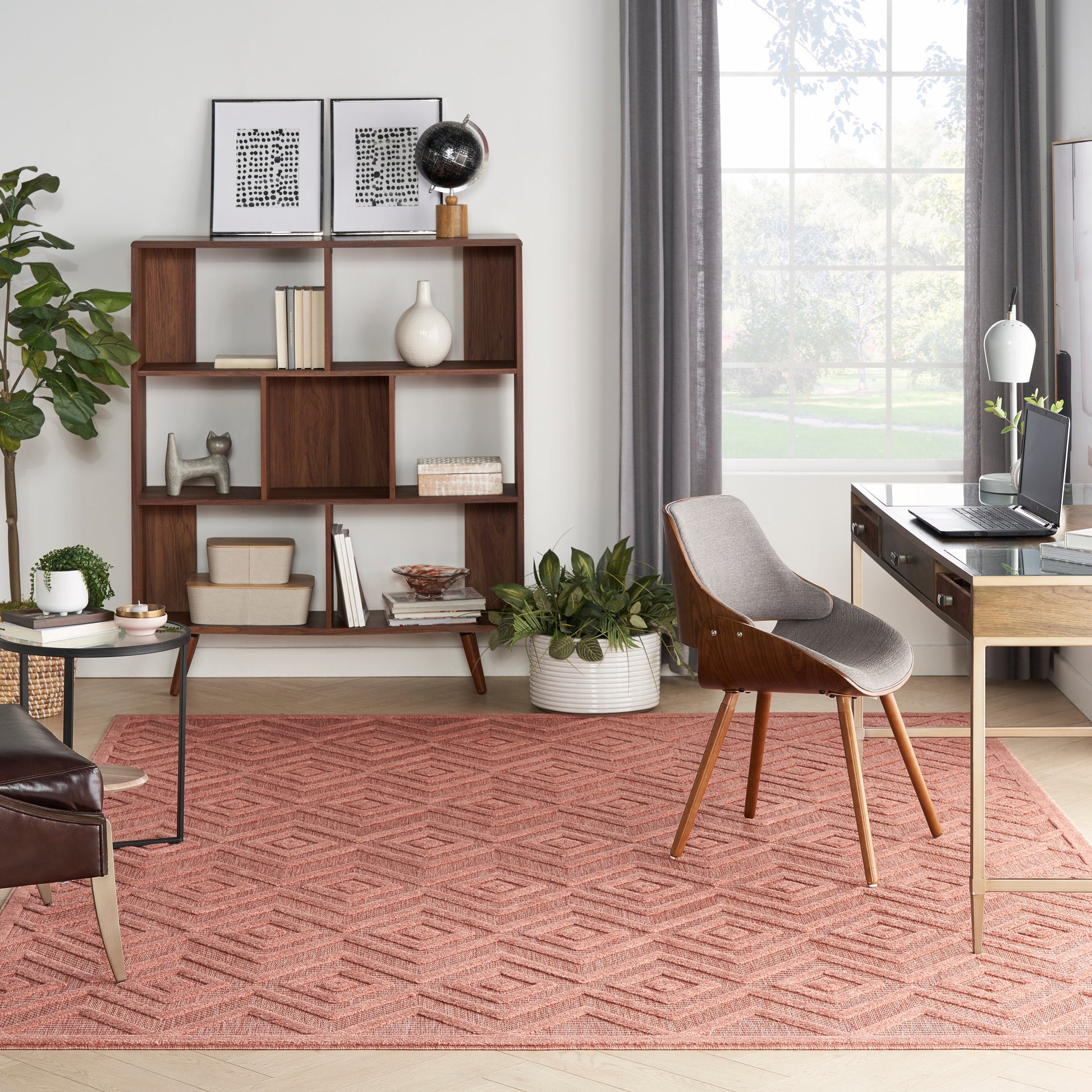 Nourison Home Versatile  Coral Orange  Contemporary