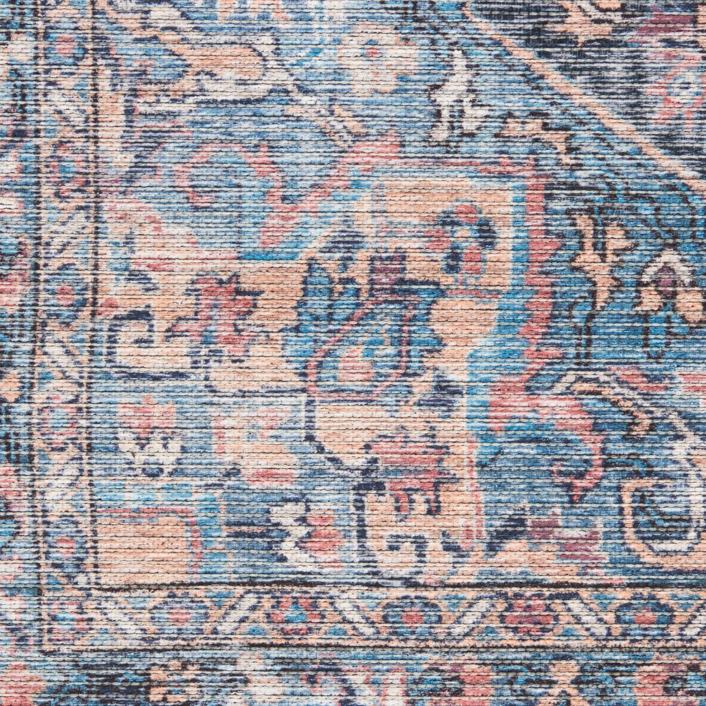 Nourison Home New Concept Washables  Light Blue Multicolor  Traditional
