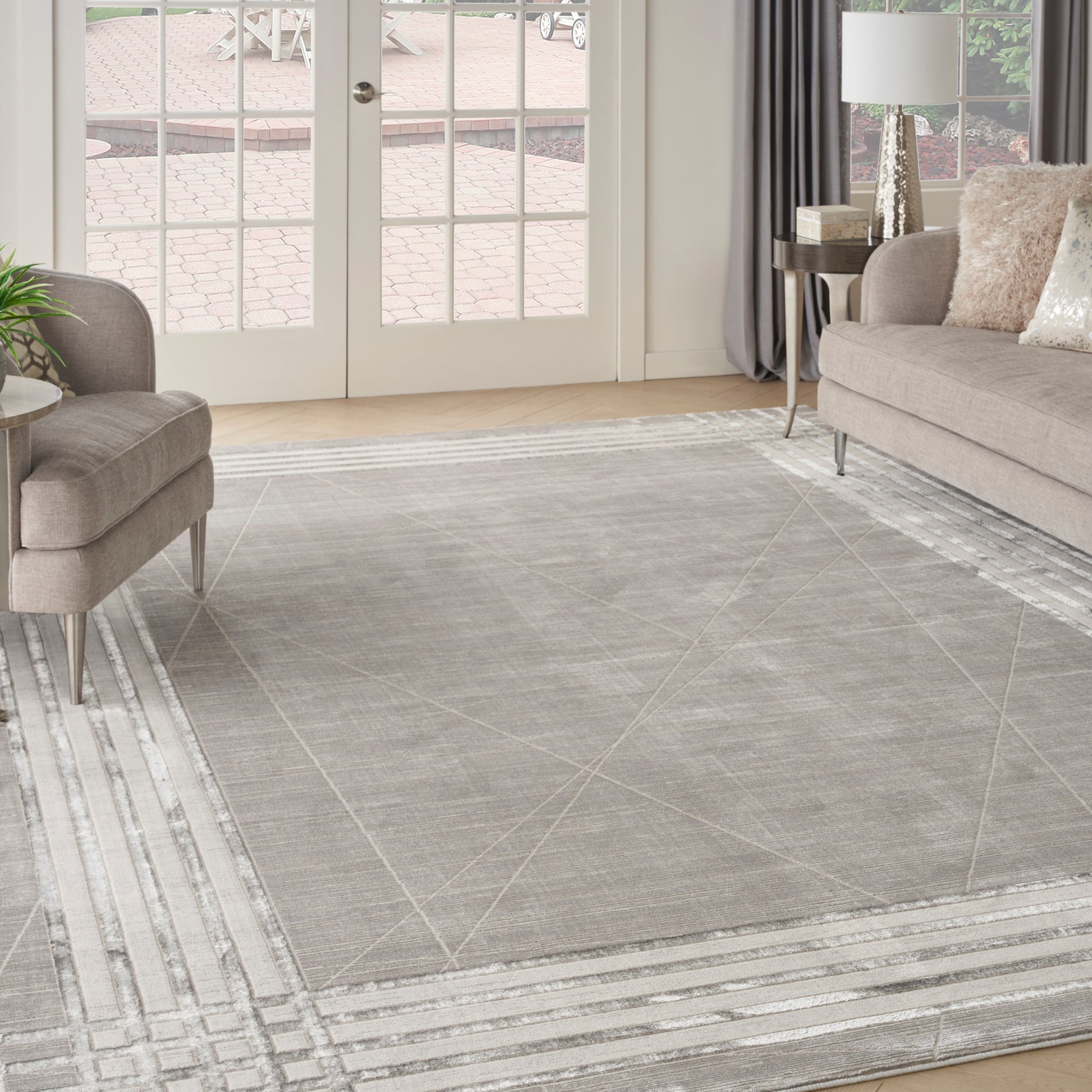 Nourison Home Desire  Grey Silver  Contemporary