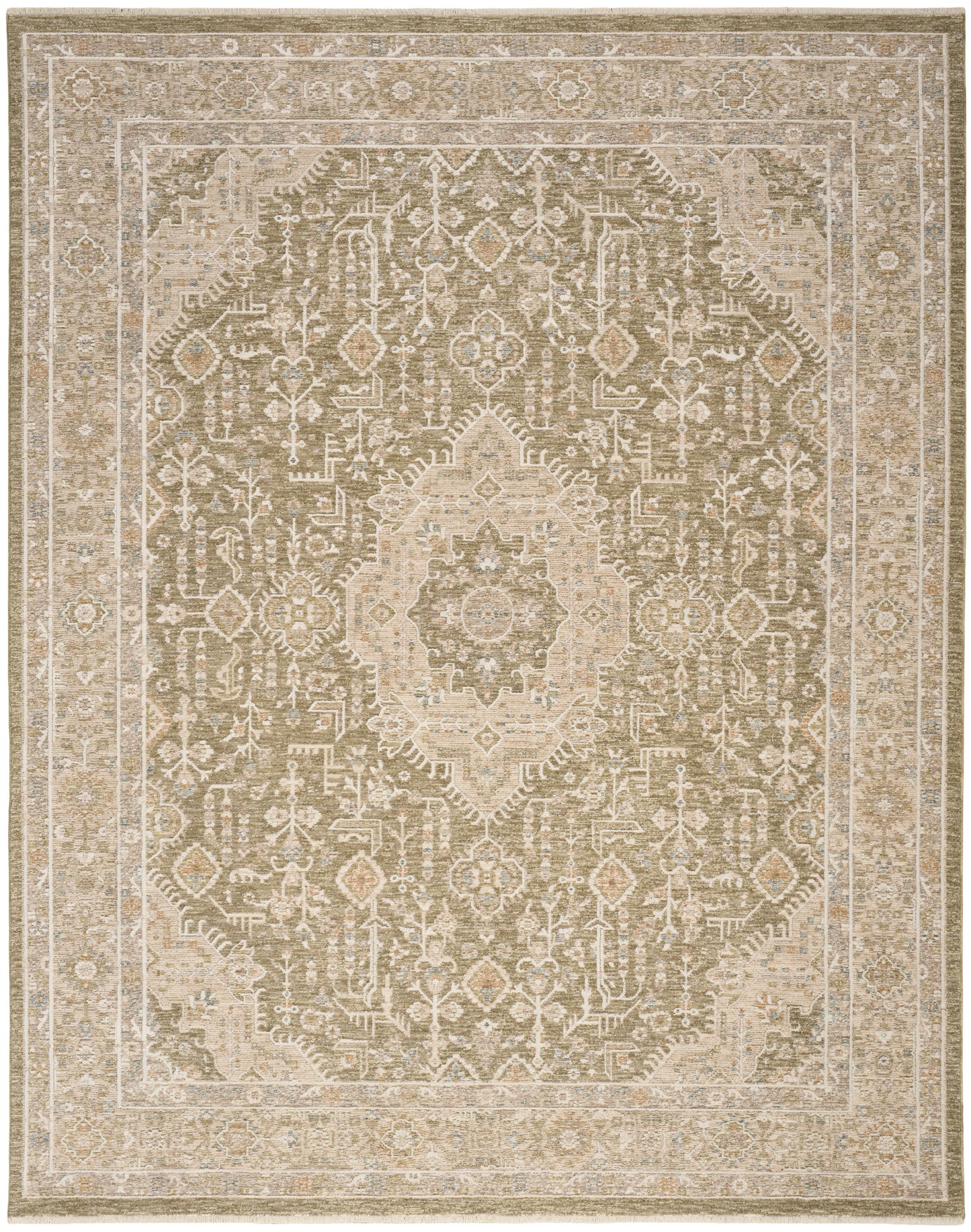 Nourison Home Retreat RET02 Green Traditional Machine Woven Rug