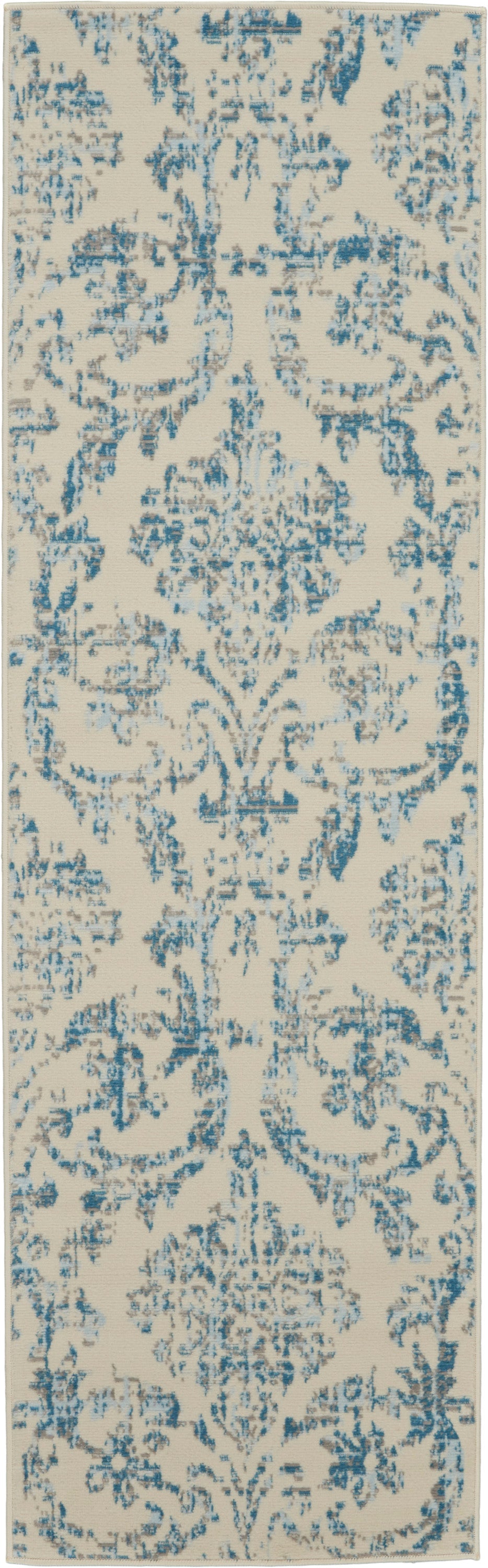 Nourison Home Jubilant JUB09 Ivory Blue Transitional Power-loomed Rug