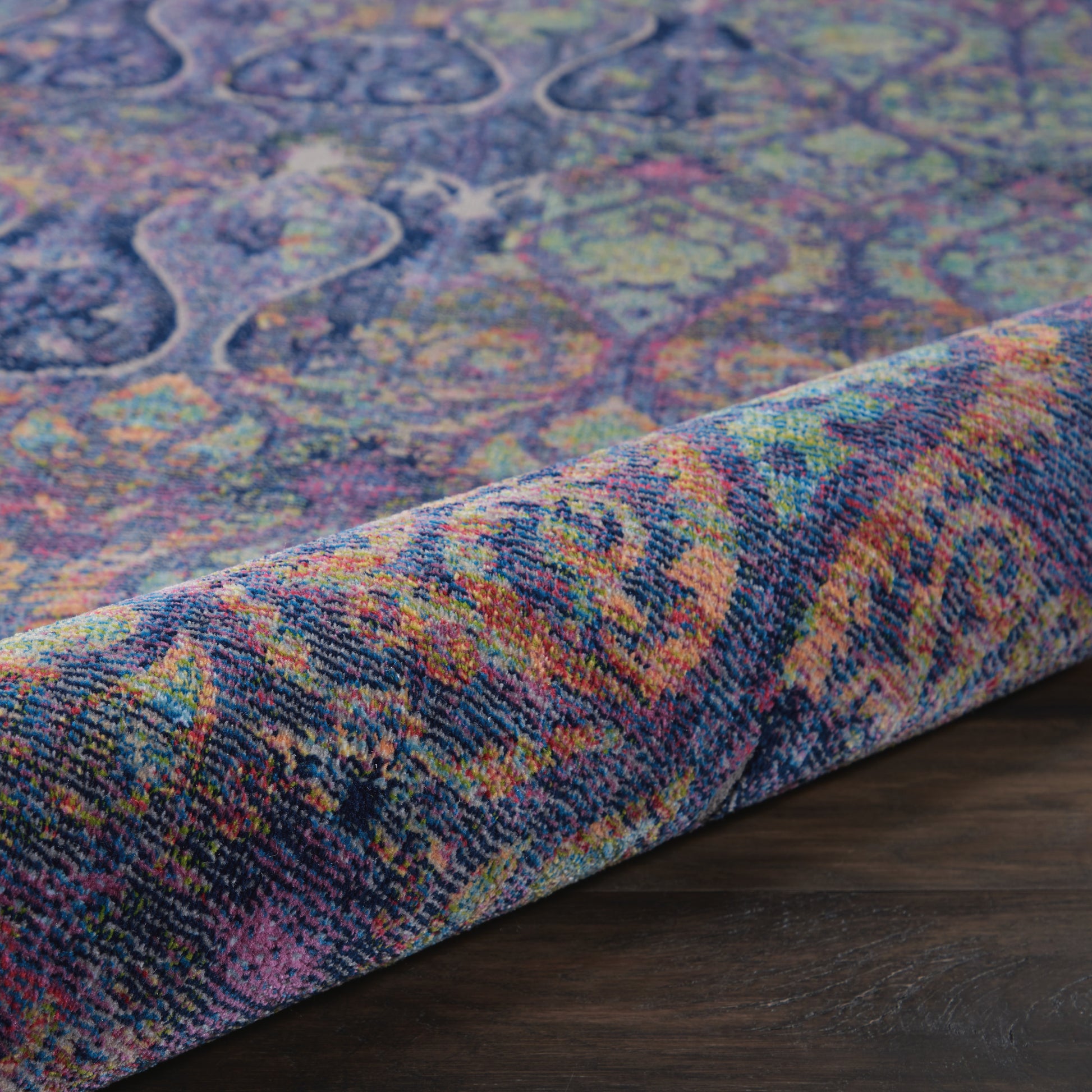 Nourison Home Ankara Global  Navy Multicolor  Transitional