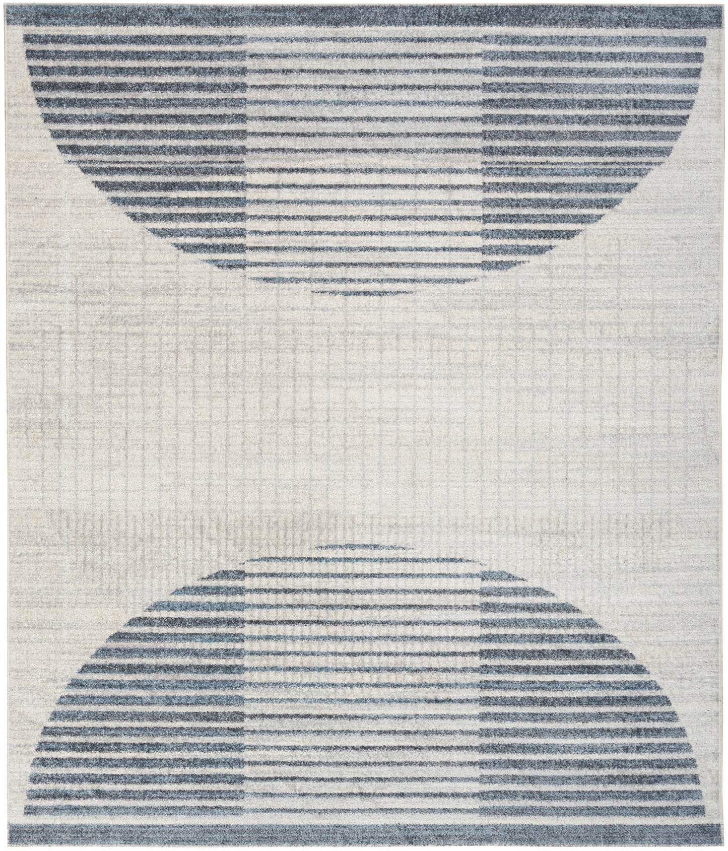 Nourison Home Astra Machine Washable  Ivory Blue  Contemporary