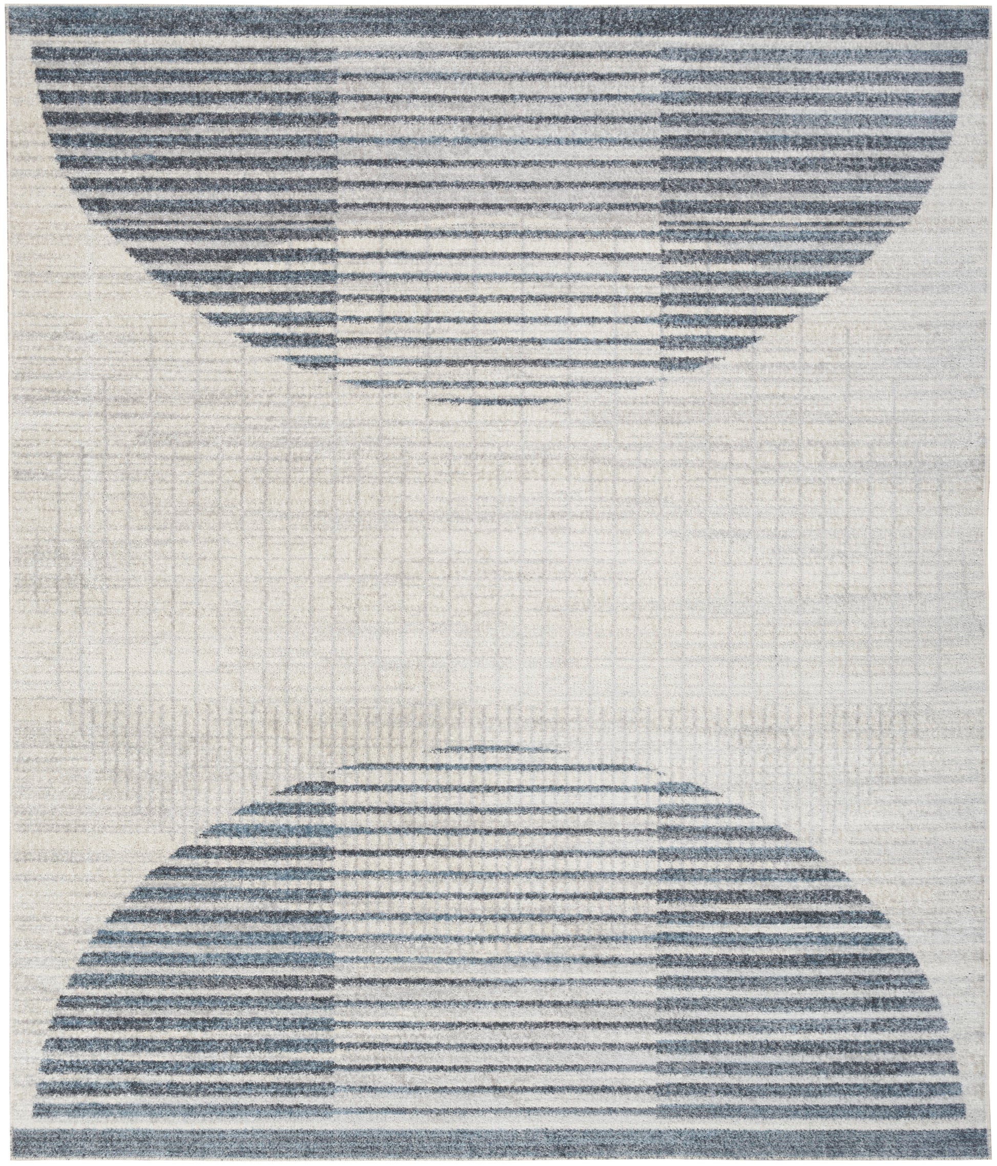 Nourison Home Astra Machine Washable  Ivory Blue  Contemporary