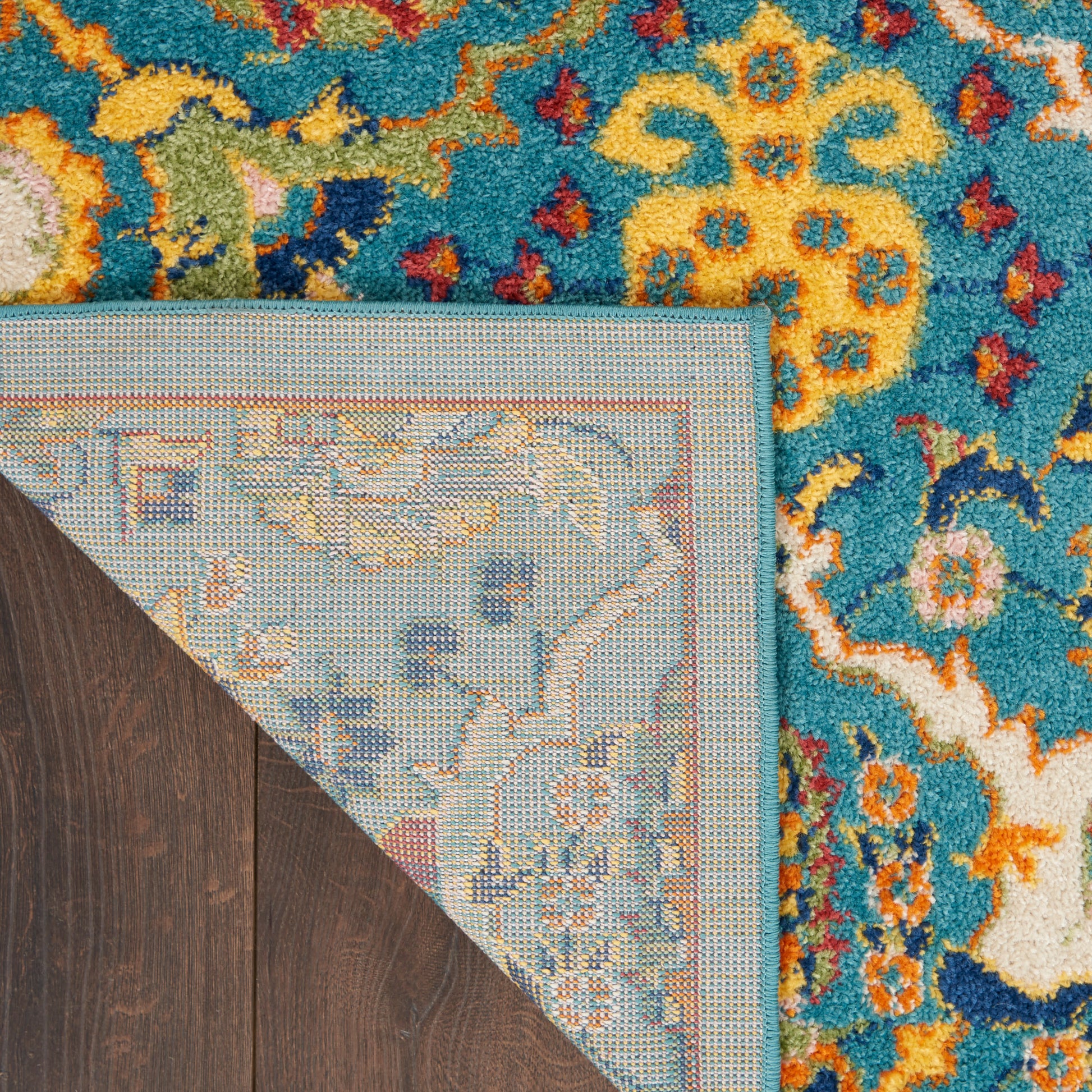 Nourison Home Allur  Turquoise Ivory  Transitional