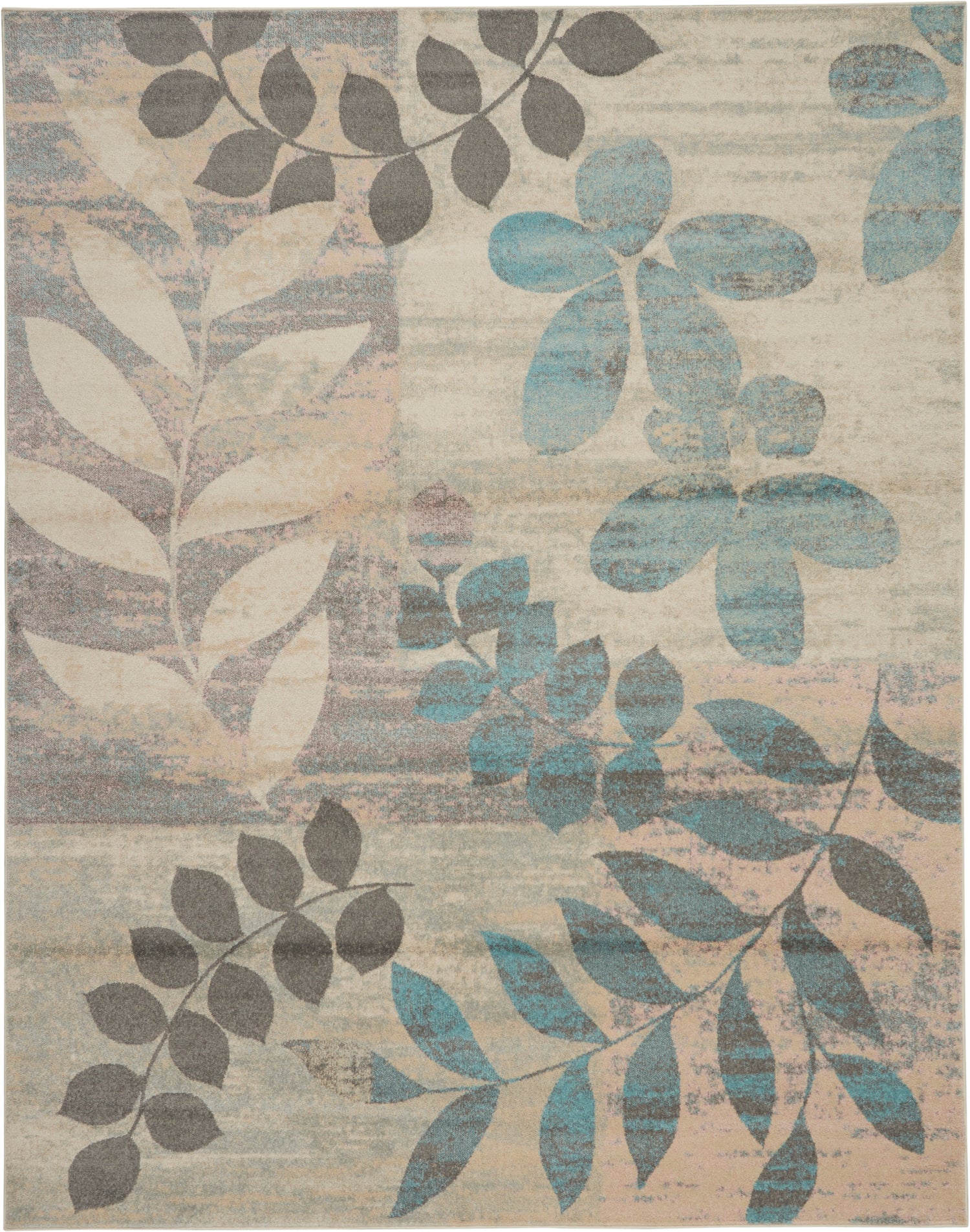 Nourison Home Tranquil  Ivory Light Blue  Contemporary
