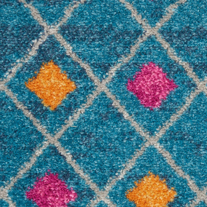 Nourison Home Passion  Blue Multicolor  Transitional