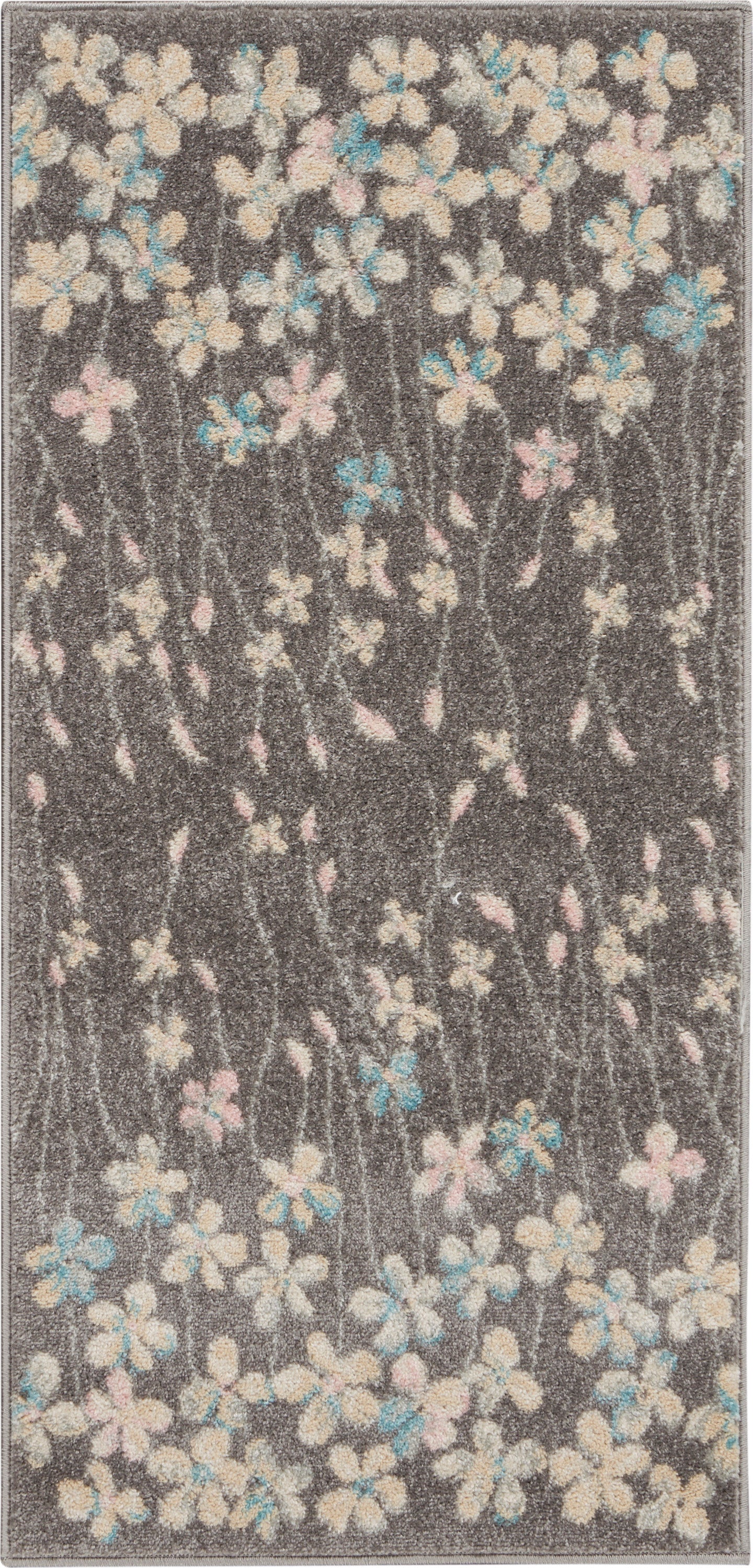 Nourison Home Tranquil TRA04 Grey Beige Contemporary Power-loomed Rug