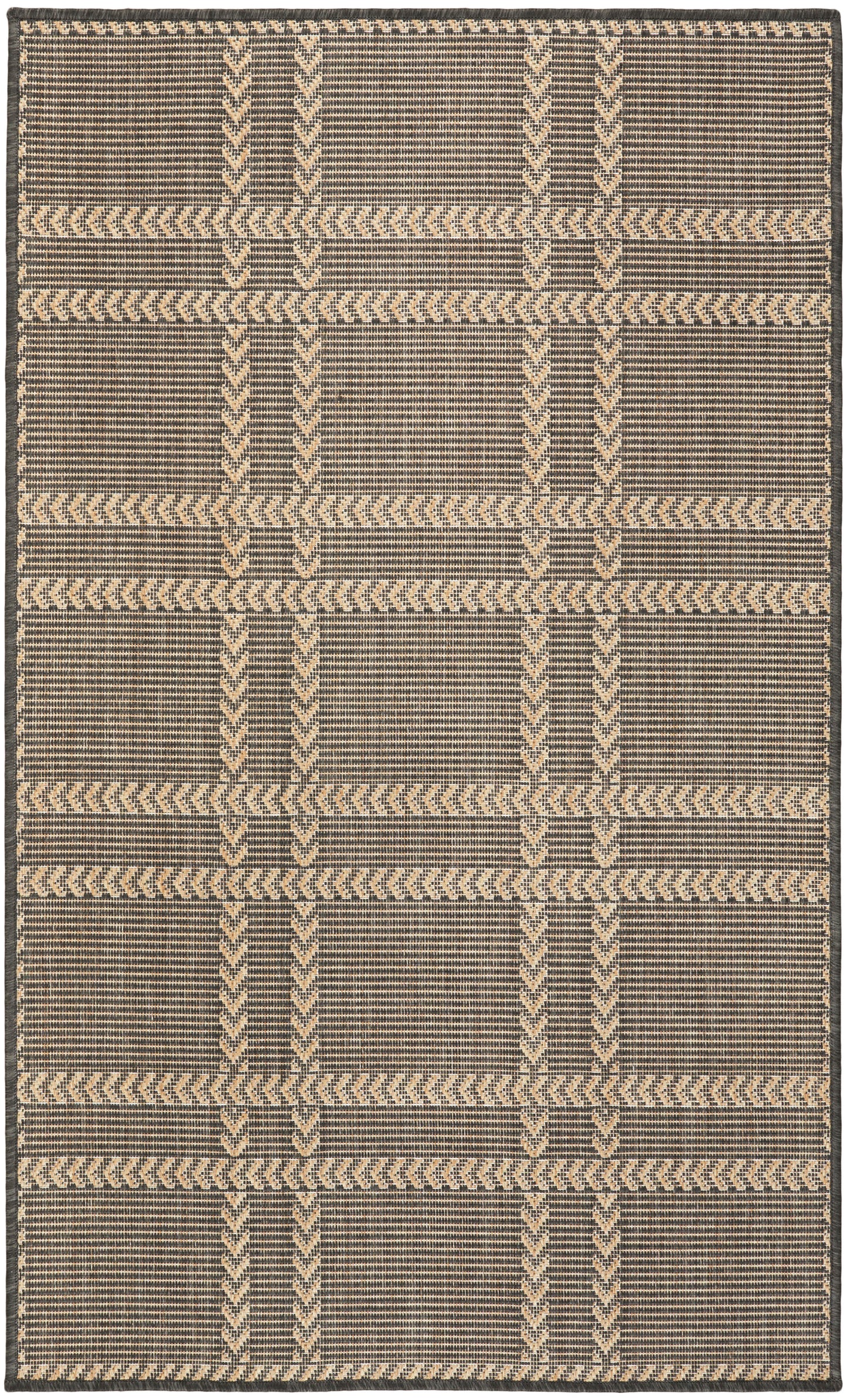 Nourison Home Horizon Indoor/Outdoor HOZ04 Charcoal Contemporary Power-loomed Rug
