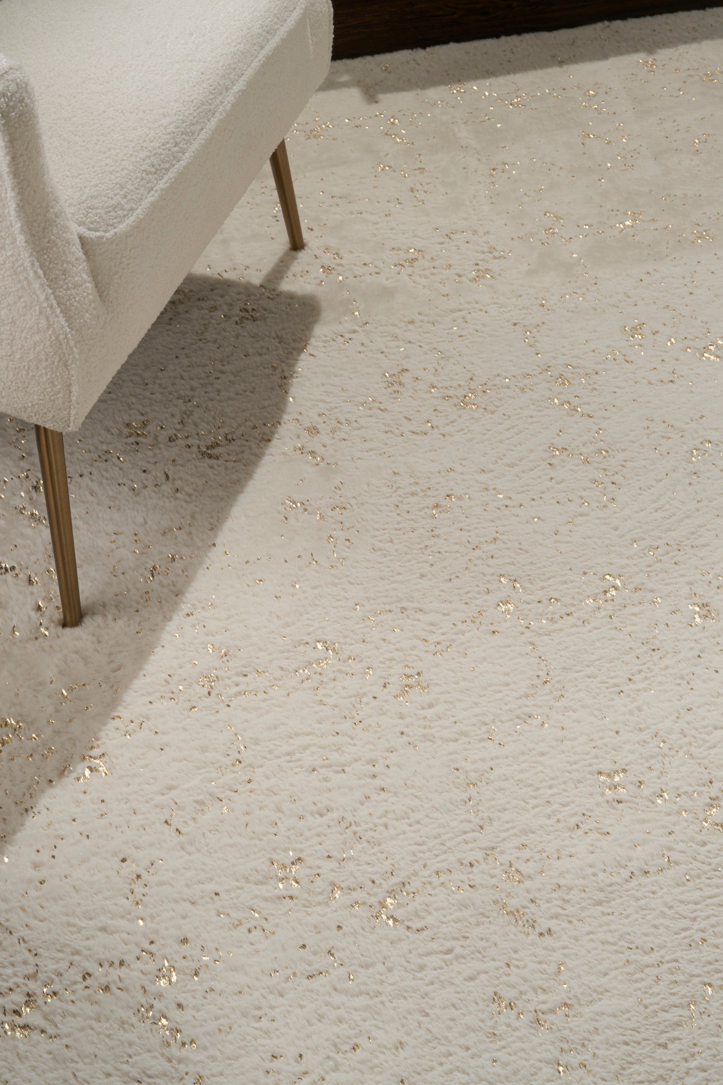 Nourison Home Cozy Shimmer  Ivory Gold  Contemporary