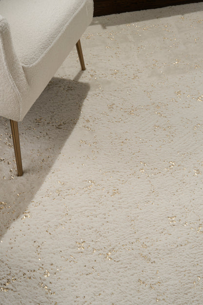 Nourison Home Cozy Shimmer  Ivory Gold  Contemporary