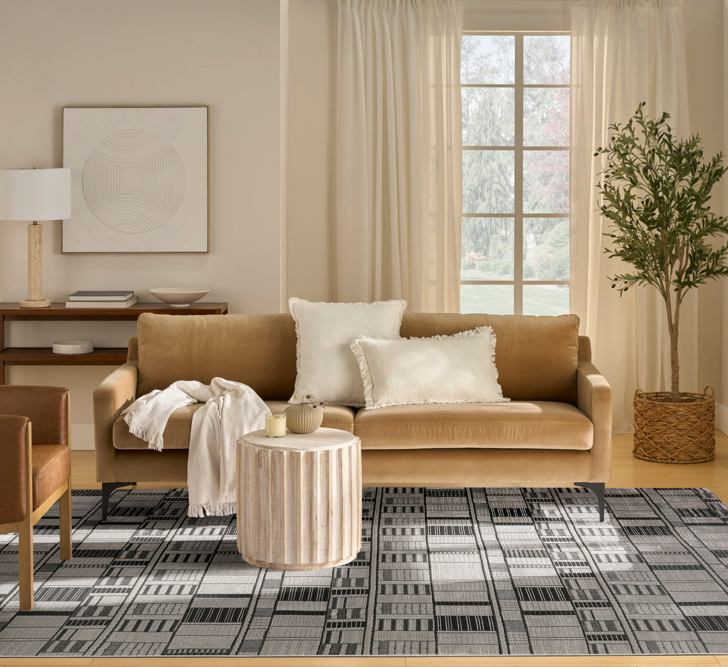 Nourison Home Nordic  Black Grey  Contemporary