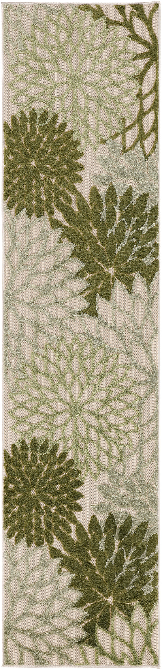 Nourison Home Aloha ALH05 Ivory Green Contemporary Power-loomed Rugs