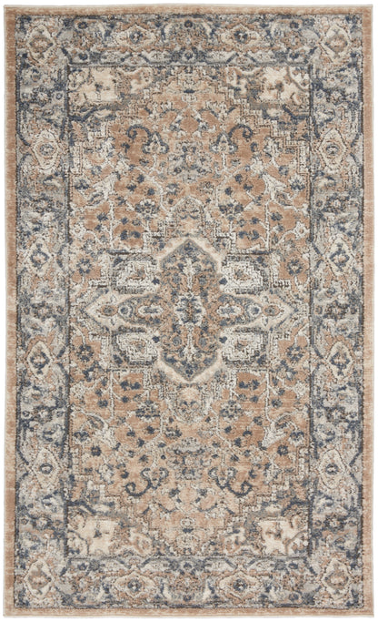 Nourison Home Quarry QUA05 Beige Grey Transitional Power-loomed Rugs