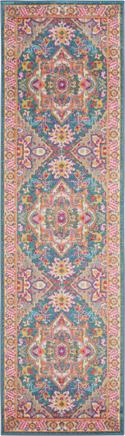 Nourison Home Passion PSN20 Teal Multicolor Transitional Power-loomed Rugs