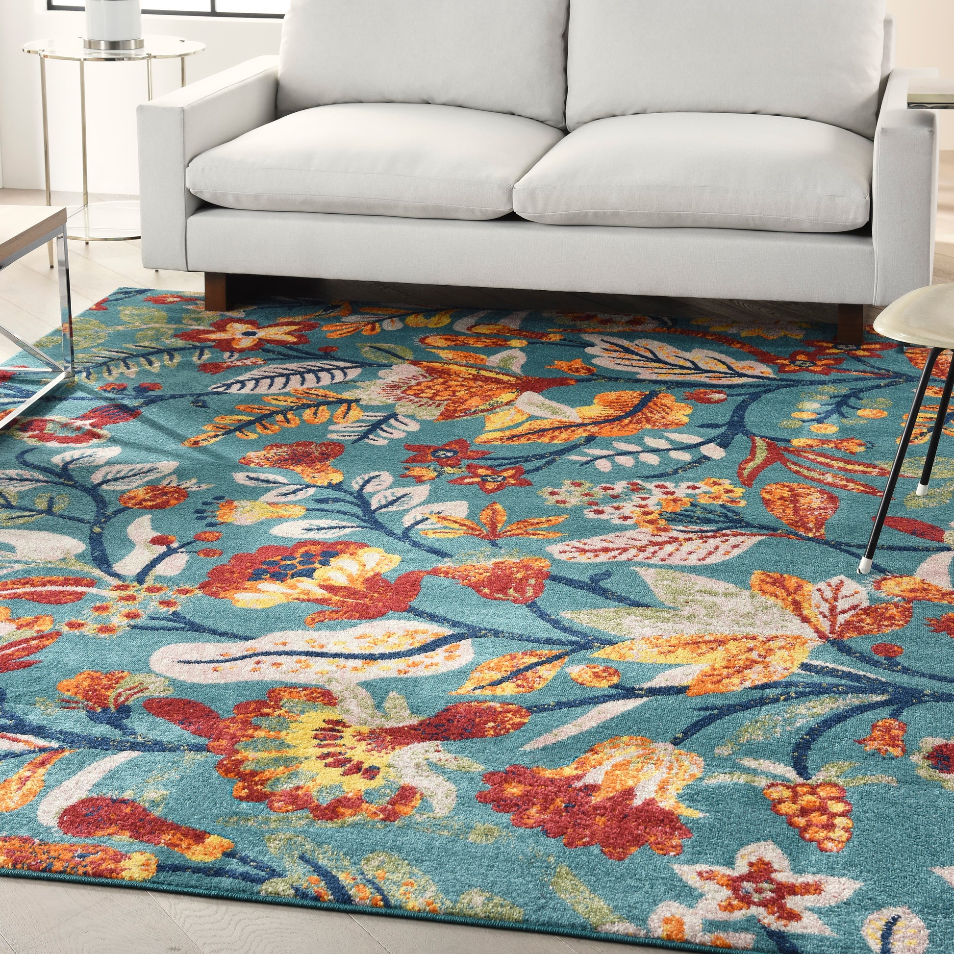 Nourison Home Allur  Turquoise Multicolor  Contemporary