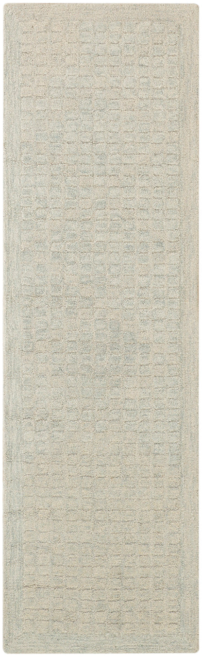 DKNY Pure Grids PGR01 Light Blue Contemporary Hand Tufted Rug