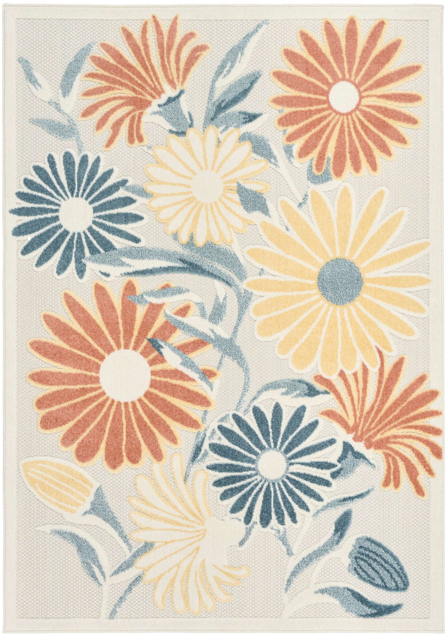 Nourison Home Aloha ALH33 Ivory Rose Contemporary Power-loomed Rugs