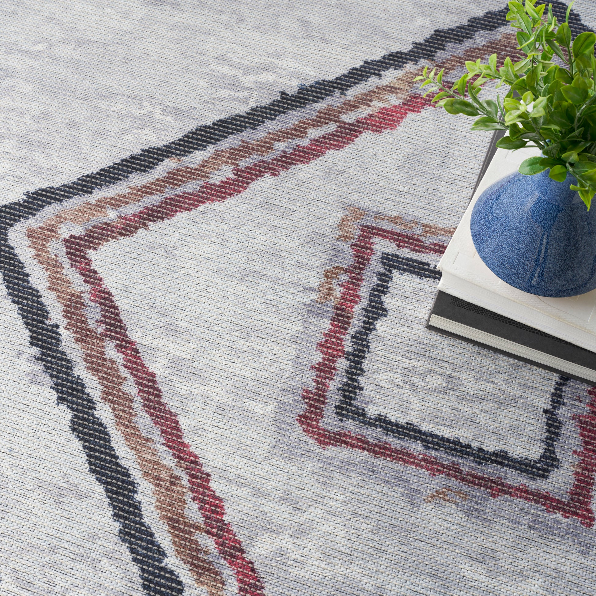 Nourison Home New Concept Washables  Ivory Multicolor  Contemporary