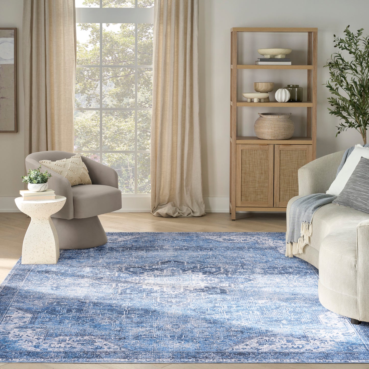 Nourison Home Nourison Washables  Blue  Traditional
