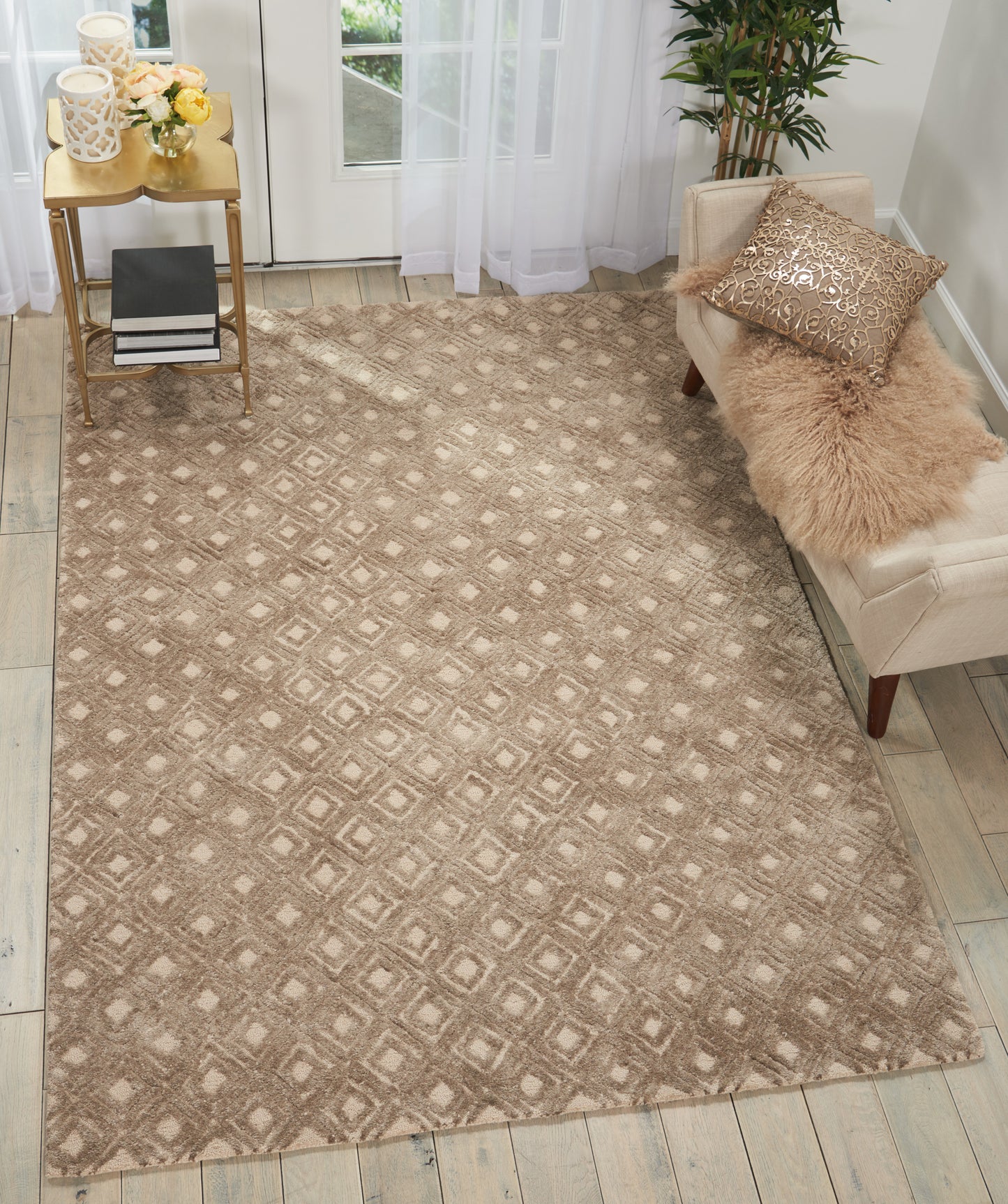 Nourison Home Deco Mod  Taupe  Transitional