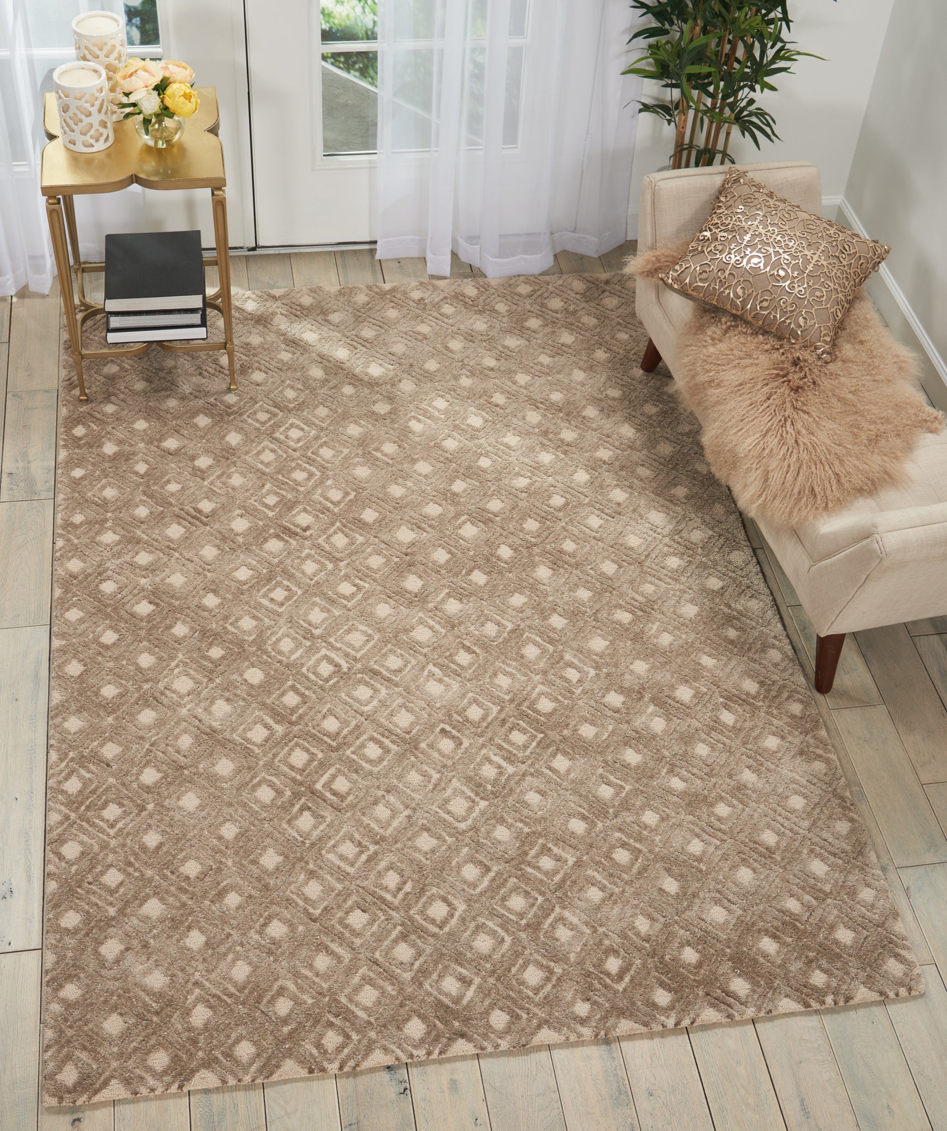 Nourison Home Deco Mod  Taupe  Transitional