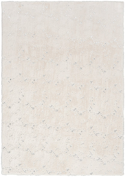 Nourison Home Cozy Shimmer CSH01 Ivory Silver Contemporary Hand Tufted Rug