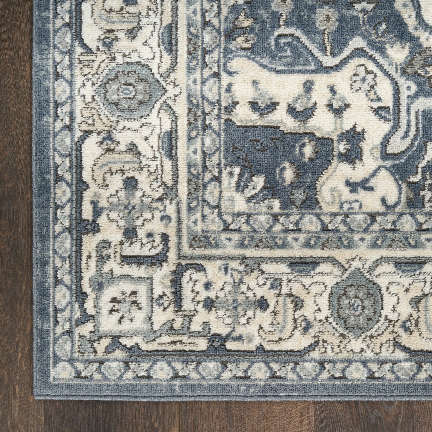Nourison Home Quarry  Navy Ivory  Traditional