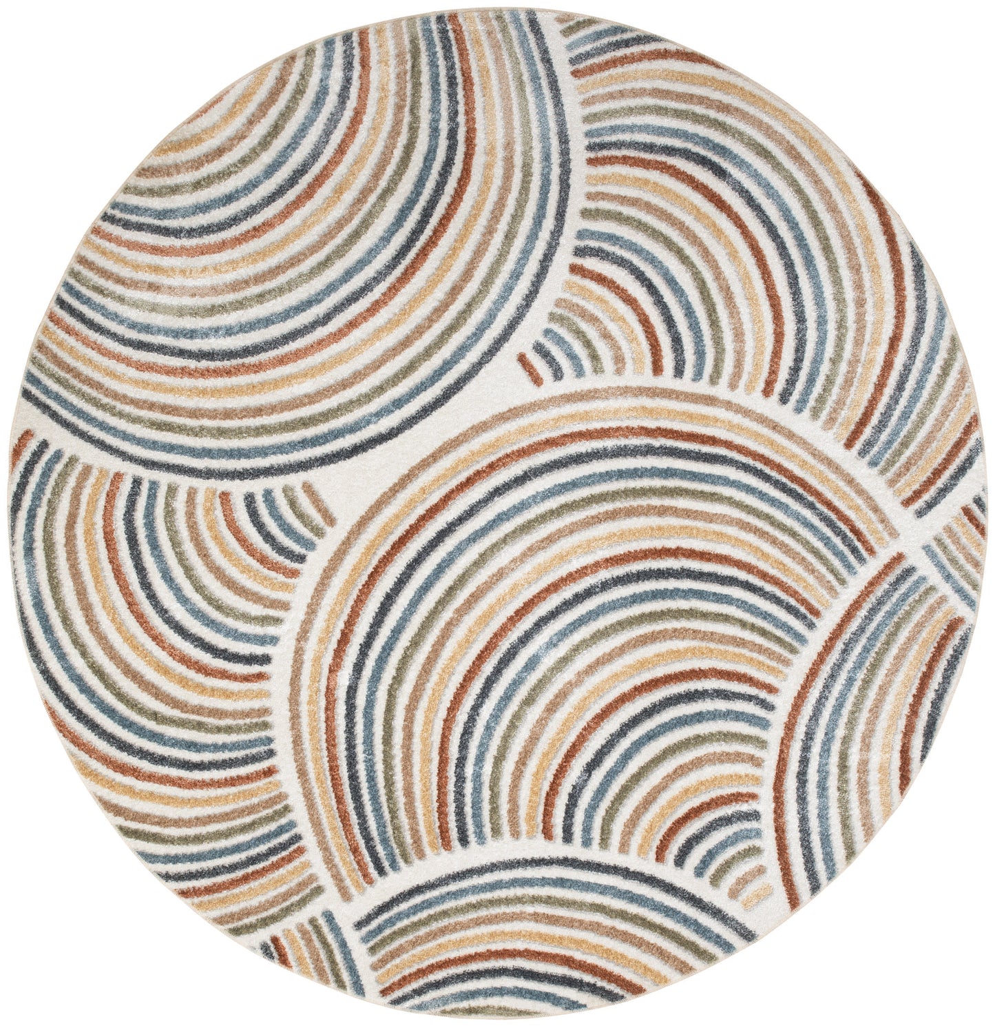 Nourison Home Astra Machine Washable ASW08 Ivory Multicolor Contemporary Power-loomed Rug