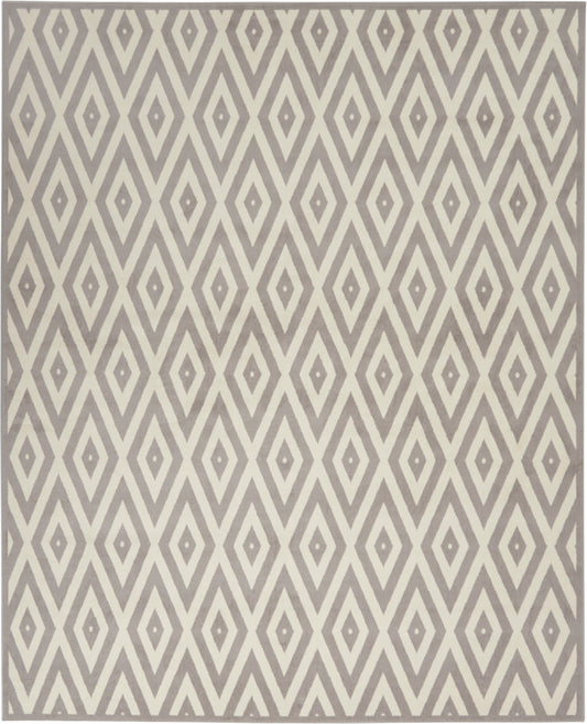 Nourison Home Grafix  White Grey  Contemporary