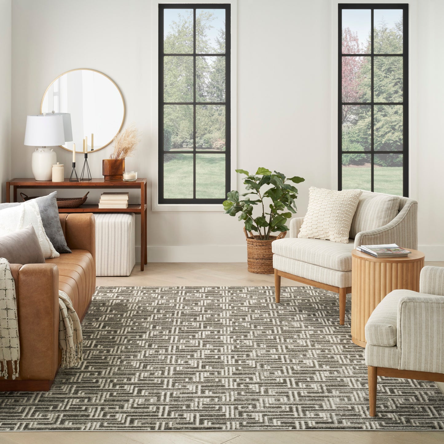 Nourison Home Serenity Home  Grey Ivory  Transitional