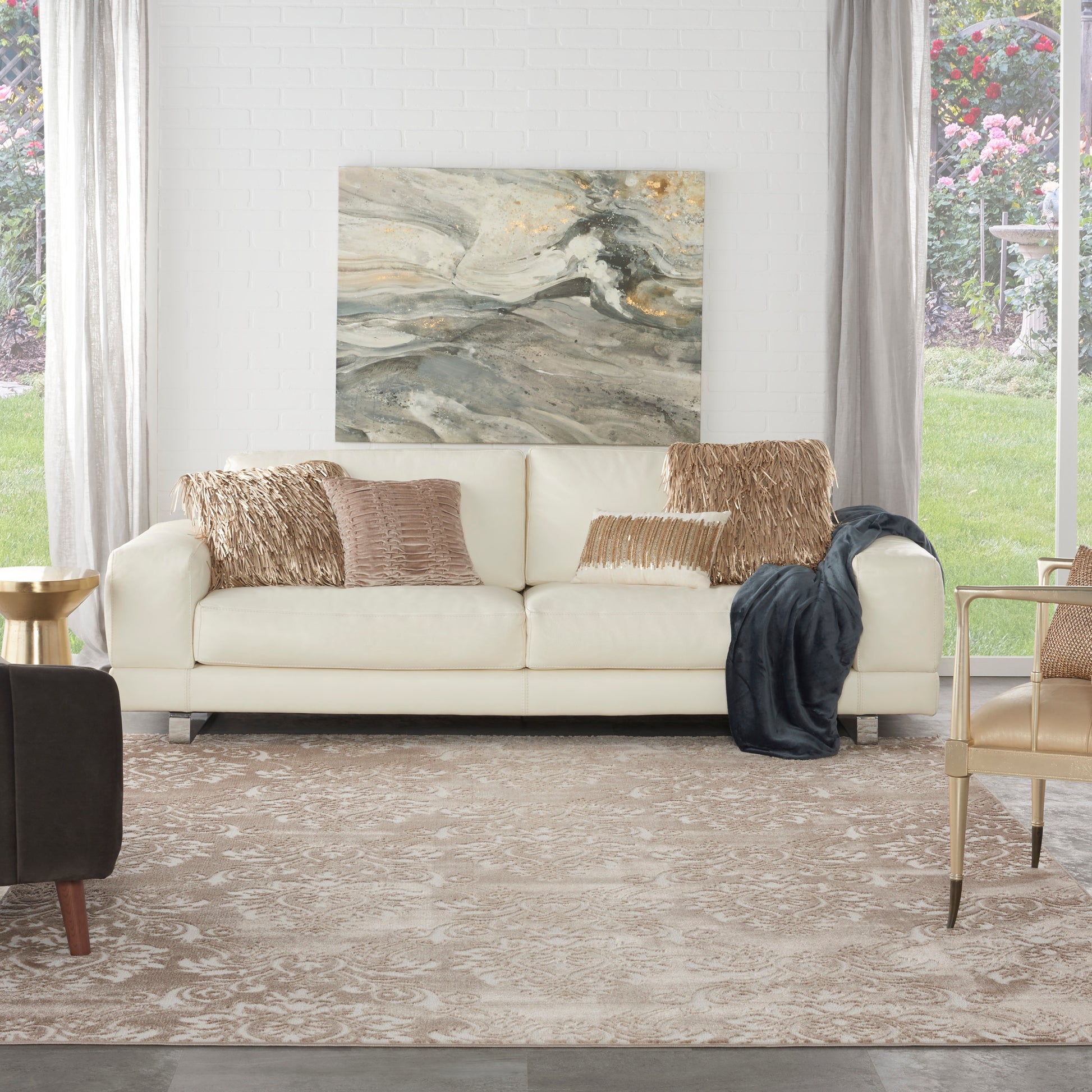 Nourison Home Elation  Ivory Mocha  Traditional