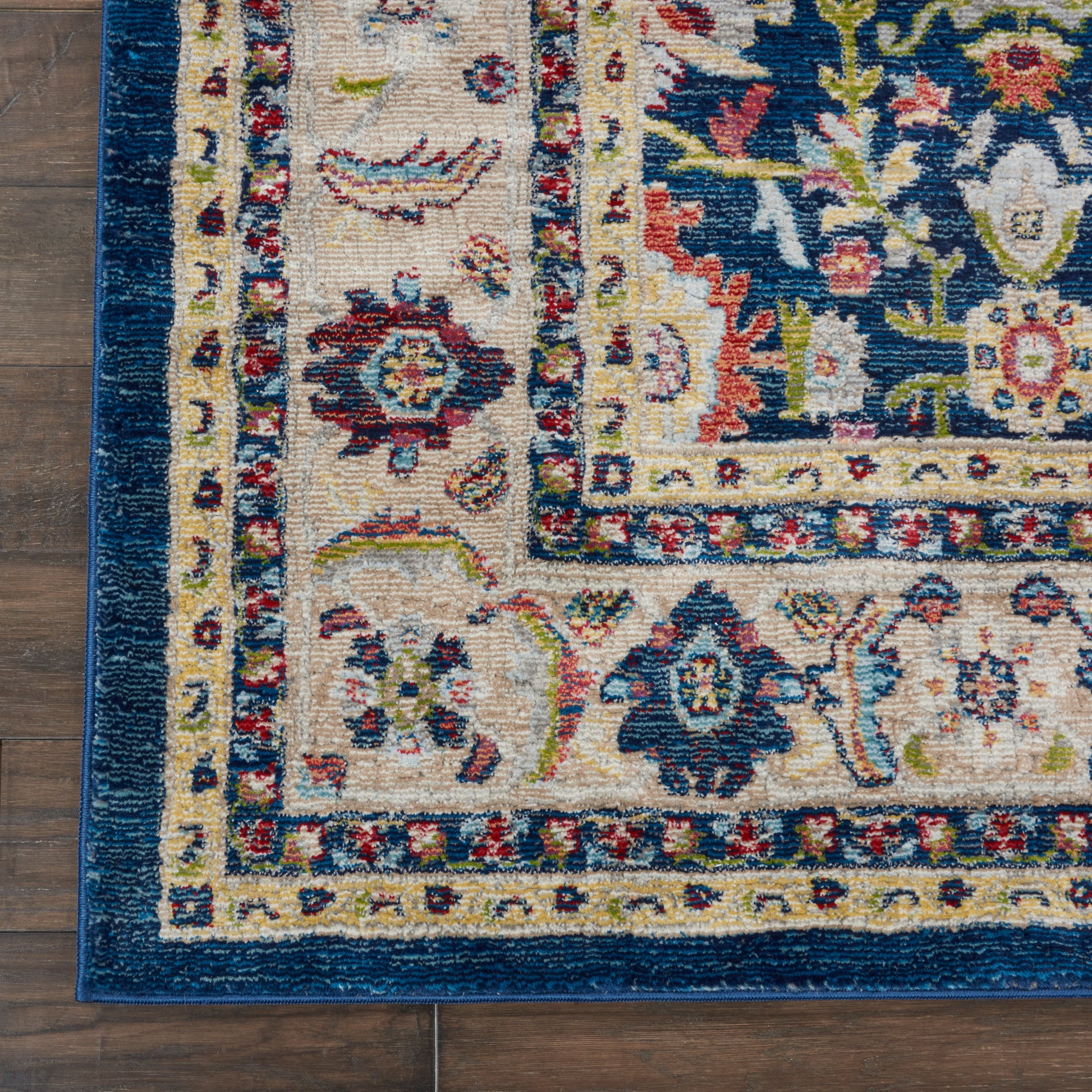 Nourison Home Ankara Global  Navy Multicolor  Traditional