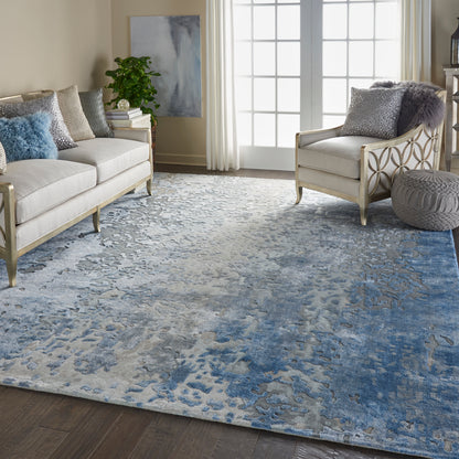 Nourison Home Prismatic  Denim  Contemporary