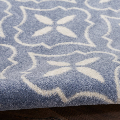 Nourison Home Nourison Essentials  Blue Ivory  Contemporary