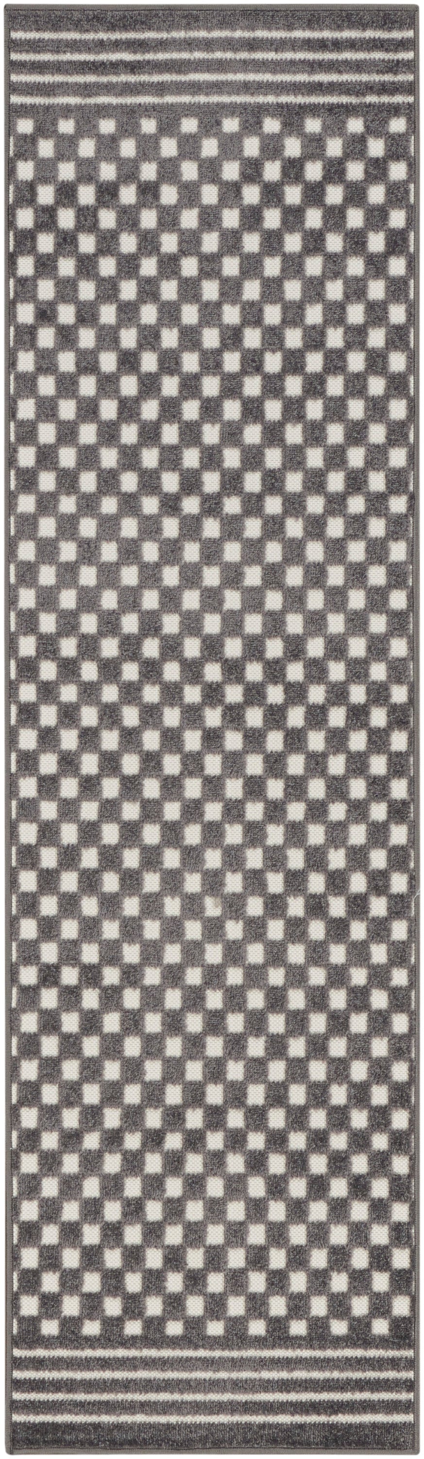 Nourison Home Care Free CAF02 Grey Contemporary Loom-woven Rug
