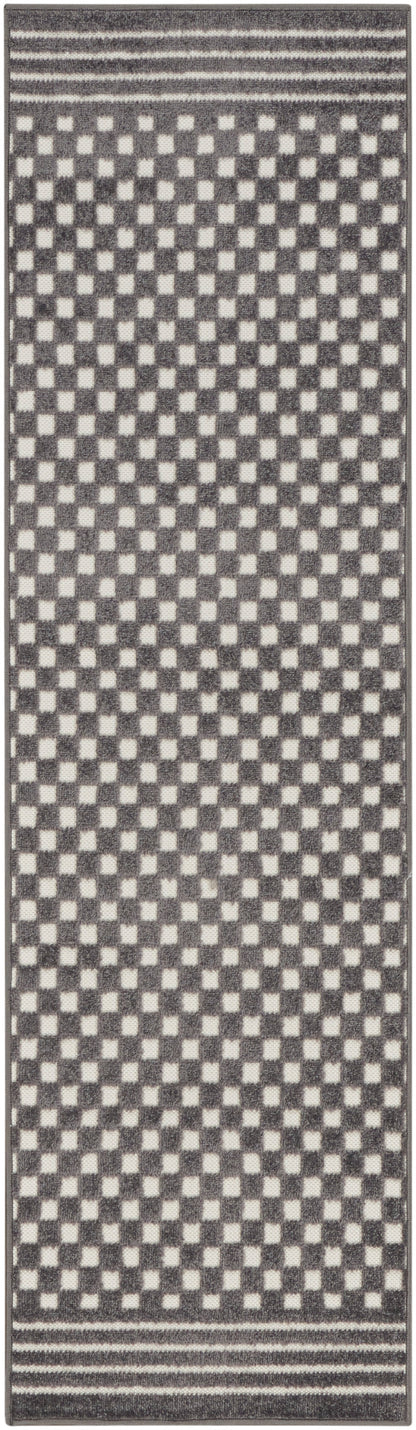 Nourison Home Care Free CAF02 Grey Contemporary Loom-woven Rug