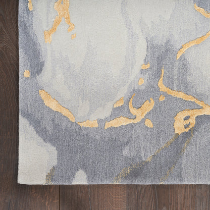 Nourison Home Prismatic  Grey Gold  Contemporary
