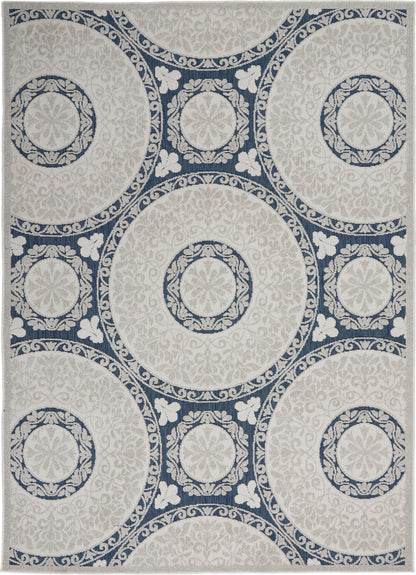 Nourison Home Key Largo KLG03 Blue Contemporary Power-loomed Rugs