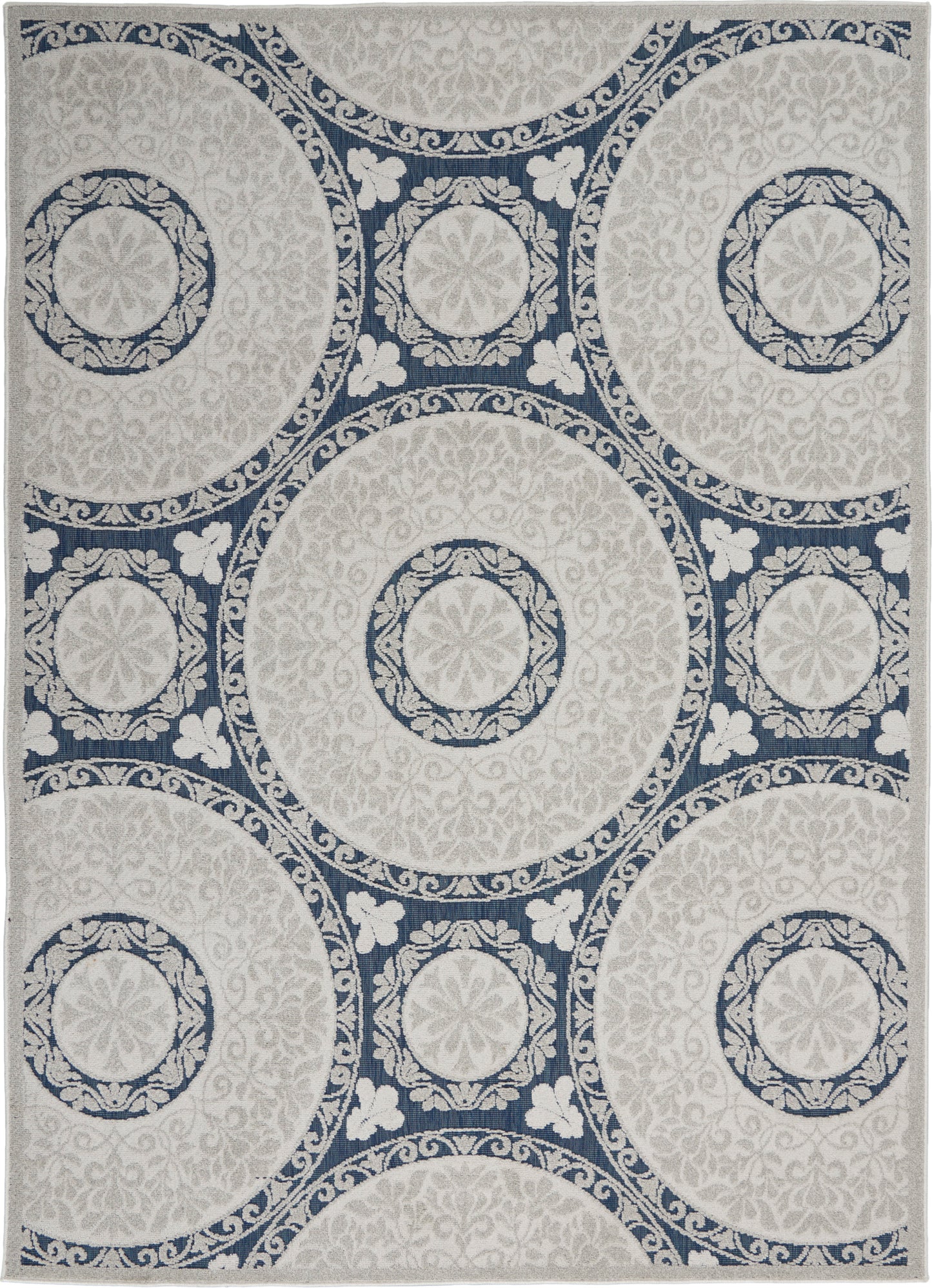 Nourison Home Key Largo KLG03 Blue Contemporary Power-loomed Rugs