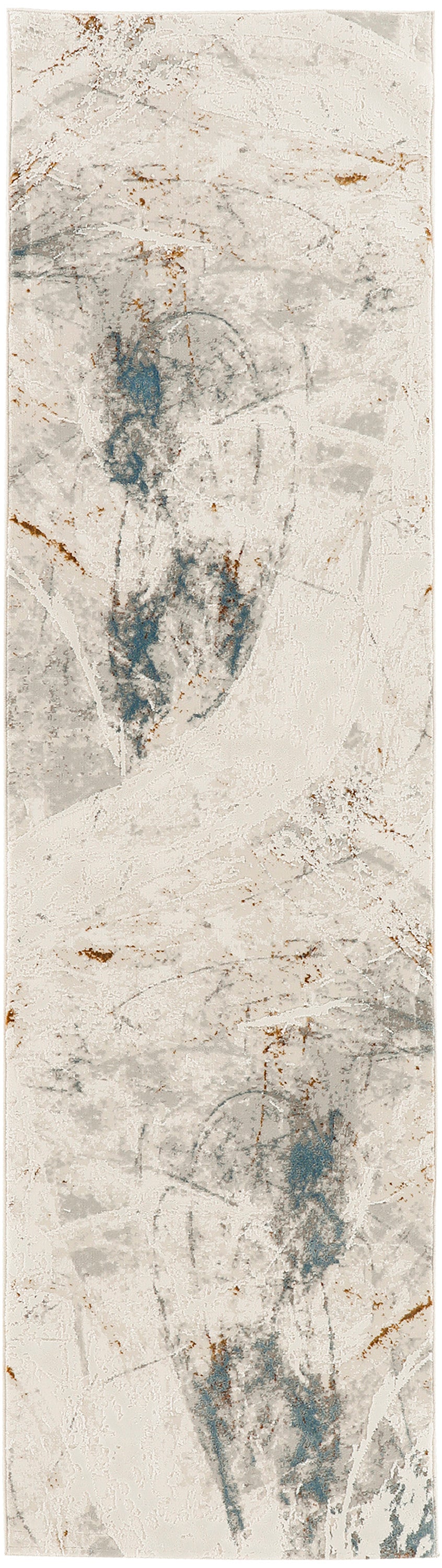 Nourison Home Desire DSR04 Ivory Grey Blue Contemporary Power-loomed Rug