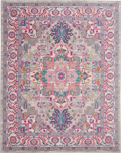 Nourison Home Passion PSN20 Light Grey Pink Transitional Power-loomed Rugs
